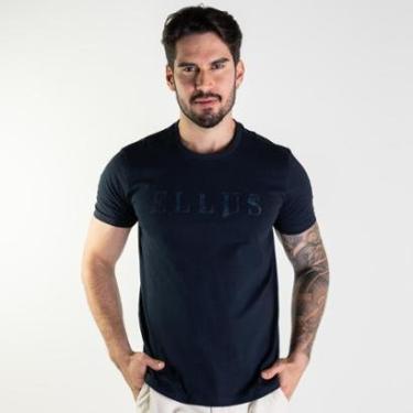 Imagem de Camiseta Ellus Cotton Fine Azul Marinho-Masculino