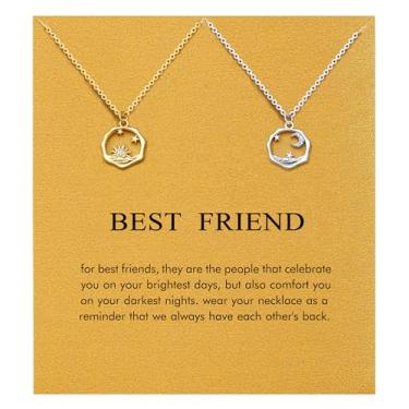 Imagem de Presentes para mulheres, colar de cruz, bússola de borboleta, colar de amizade, presente de irmã, presente para filha, formatura, Natal, aniversário, 42 cm, Latão, Zircônia cúbica