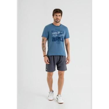 Imagem de Camiseta Manga Curta Masculina em Meia Malha The Philippines, Azul, G