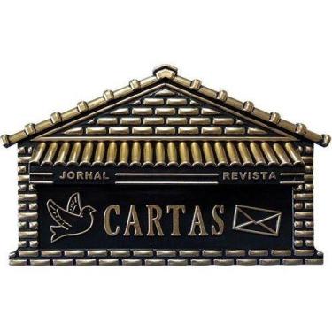 Imagem de Caixa carta pvc chapa preto ouro 08p - real