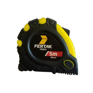 Imagem de Trena para Medir Emborrachada 5mx19mm 3 Travas Numeração Contínua Fertak