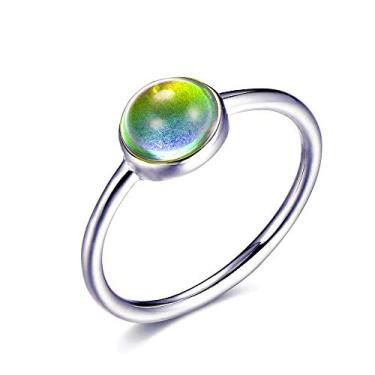 Imagem de Ello Elli Anel de humor de aço inoxidável minimalista/delicado de 1,5 mm em tons de ouro, ouro rosa, prata e preto, Metal, acrílico