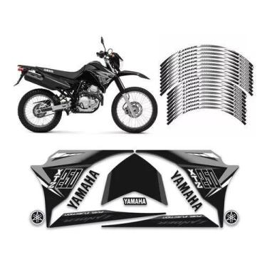Imagem de Kit Adesivos Carenagem E Friso Yamaha Lander Xtz 250 Preto - Resitank