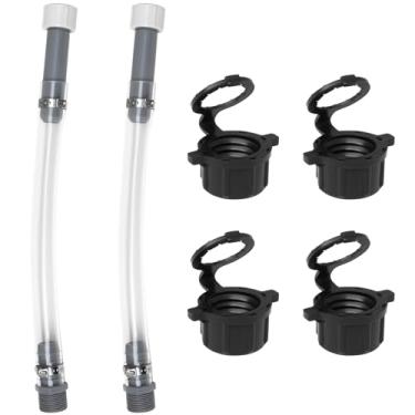 Imagem de mapleza 2 mangueiras de latas de gás domésticas e de alto desempenho para corrida com 4 peças de tampas de ventilação de jarro de combustível, mangueira adequada para jarras de combustível VP de