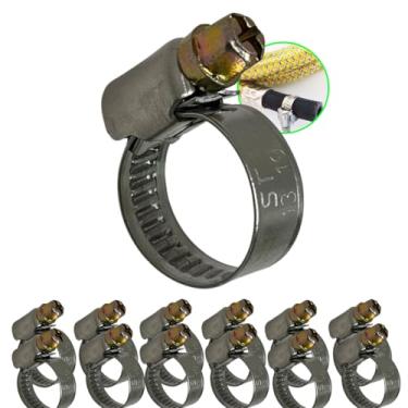Imagem de Abra�adeira Inox Sem Fim P/Mangueiras 50 Pe�as Metal alema 3/4 polegada 13mm a 19mm Refor�ada