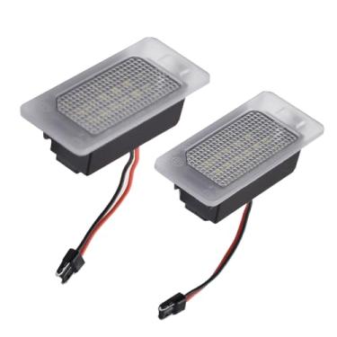 Imagem de Yoegerery 2 peças de carro LED número placa de licença lâmpada de luz traseira 12V 18SMD para Fiat 500X 2014 2015 2016 2017 2018 2019