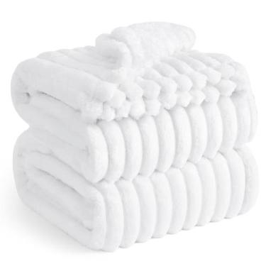Imagem de Cobertor Leve Bedsure GentleSoft Cozy para Sofá King - Branco