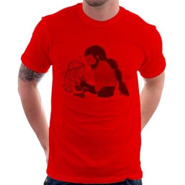 Imagem de Camiseta Khal Drogo e Daenerys Targaryen - Foca na Moda, Vermelho, M