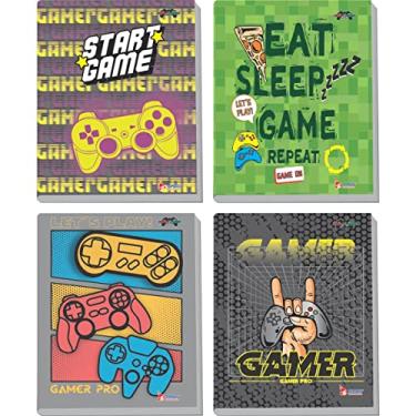 Imagem de Caderno Brochura 1/4 Capa Dura Game Over 96 Folhas Pacote Com 04-100261