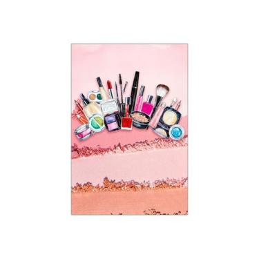 Imagem de Painel De Festa Vertical 1,50 x 2,20  Maquiagem Batom Rosa 012 - Via C