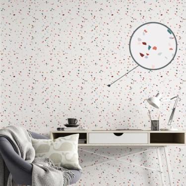 Imagem de Papel de Parede Granilite Colorido Adesivo Autocolante Lavável Para Quarto Para Sala 3m