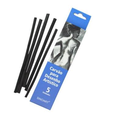 Imagem de Carvão Vegetal para Desenho com 5 Unidades Sinoart Sft024