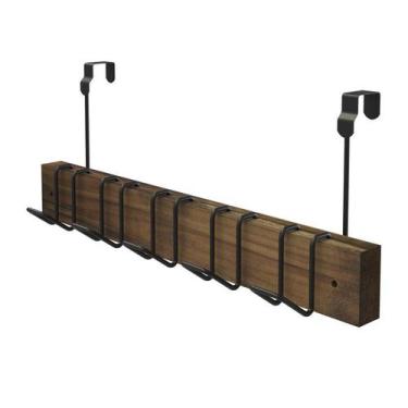 Imagem de Cabide de Porta Sem Furo Madeira Teca  - Stolf, 40,5x7