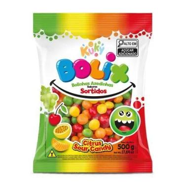 Imagem de Bala de Goma Bolix Azedinho Sabor Sortidos 500g - Kuky