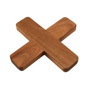 Imagem de Descanso De Panela X Em Acácia 18cm