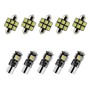 Imagem de 8X-SPEED 10 peças de lâmpada LED interior 5050 chip para Infiniti QX56 MK1 2008–2013 (EX)/2014–2017 (QX50) Feito leitura porta-luvas porta-malas espelho viseira solar luz