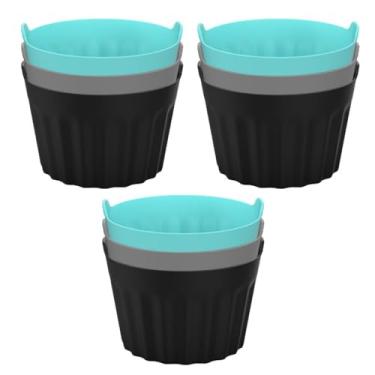 Imagem de "Caçador de ovos de fritadeira de ar de silicone | 3 copos reutilizáveis para caça furtiva de ovos Fogão de ovo de silicone, embalagem de ovos escalfados, (Estilo A)