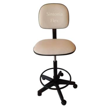 Imagem de Cadeira Caixa Alta Com Aro E Com Rodízio Corano Branco