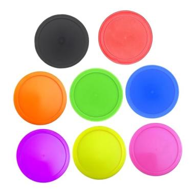 Imagem de oshhni 8x Pucks de hóquei aéreo substituem o presente de entretenimento Mini Air Hockey Table Pucks Air Hockey Table para Tabelas de jogo Party Sports Party