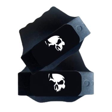 Imagem de Luva Academia Treino Musculação Preto Caveira - Dark Lab