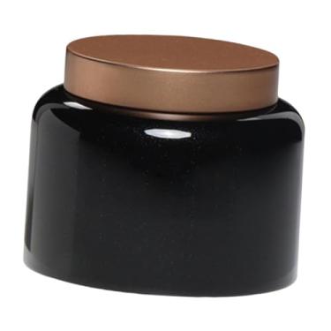 Imagem de Bothyi Lata de chá de café de açúcar jarra de armazenamento de chá solto Multifuncional Cozinha de à prova de poeira com vasilha de cozinha de tampa, Preto