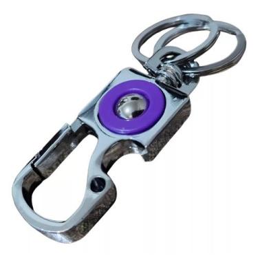 Imagem de Chaveiro Mosquetão Abridor de Garrafa Metal Gancho Chave Carro Moto - 