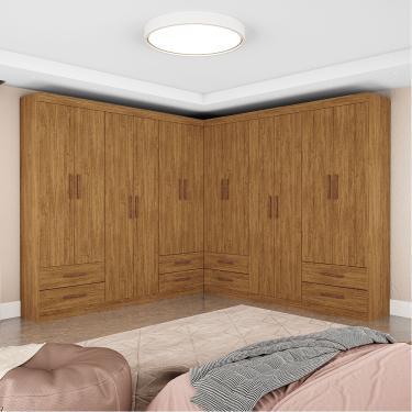 Imagem de Closet Casal Duplo Lu 12 Portas 8 Gavetas - Cinamomo