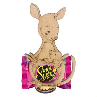 Imagem de Kit 30 Lembrancinhas Porta Bom Bom Dia Das Mães Canguru Mdf