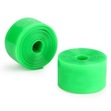 Imagem de 2 peças de forro de pneu de bicicleta, protetor plano de tubo de bicicleta fita de aro acessórios compatíveis com 30.5 cm 40.6 cm 45.7 cm 50.8 cm 61.0 cm 66.0 cm 69.8 cm 73.7 cm (verde)