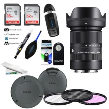 Imagem de Sigma Lente contemporânea 18-50 mm f/2.8 DC DN para Sony E + Pacote de acessórios Deal-Expo Pro...