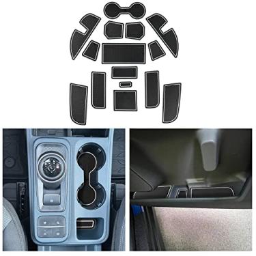 Imagem de CDEFG Ajuste personalizado para 2022-2024 Maverick Pickup Truck Slot Mat Center Console Pocket Liner Mats 2024 Maverick Truck Accessories Console Cup Holder Inserts Coaster Pad Antiderrapante, 15