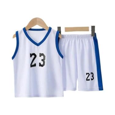 Imagem de Conjunto de Colete e Shorts de Basquete Infantil para Verão, 120 Altur
