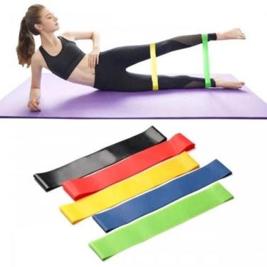 Imagem de Kit 5 mini bands faixas funcional exercícios fitness - JN ECOMERCE LTD