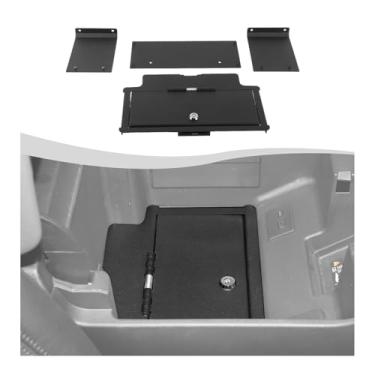 Imagem de Hoolcar Consola central apoio de braço armazenamento cofre organizador de apoio de braço cofre de arma com chave compatível com Chevrolet Silverado Sierra GMC 2022-2024, acessórios interiores