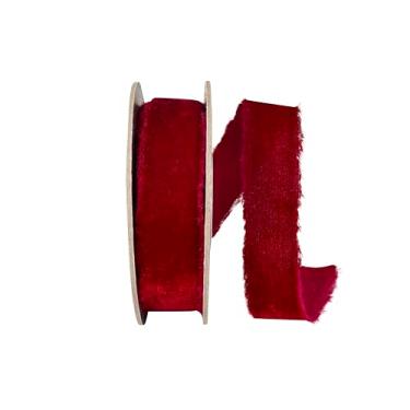 Imagem de Reliant Ribbon Fita de veludo com borda desgastada Dutchess, rubi