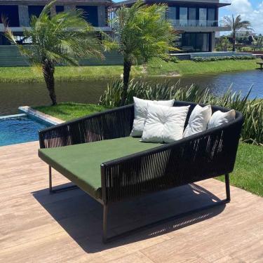 Imagem de Chaise Quadrada Maldivas Em Corda Náutica Duna Bandeira