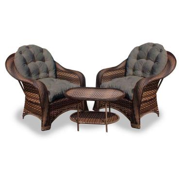 Imagem de Conjunto De Poltronas 2 Poltronas + 1 Mesa Centro Fendi