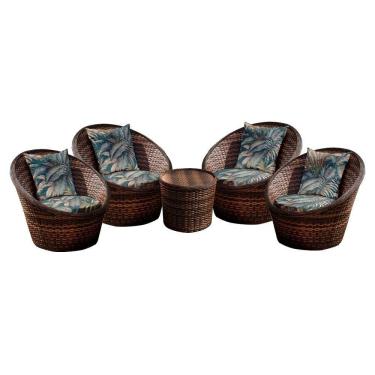 Imagem de Conjunto De 4 Poltronas Bola + 1 Mesa Centro Palmares