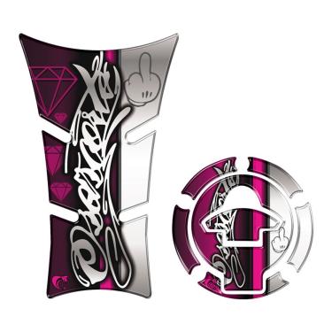 Imagem de Kit Protetor Tanque E Bocal Adesivo Moto Yamaha Fz25 2023/2024 Rosa Cor Rosa