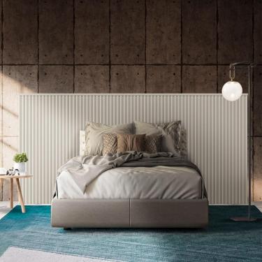 Imagem de Cabeceira Casal Queen 240cm Com Frame Off White Limoeiro Shop Jm