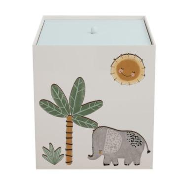 Imagem de Lixeira Kit Higiene MDF com Tampa Quarto Bebê Safari Savana - Neném na