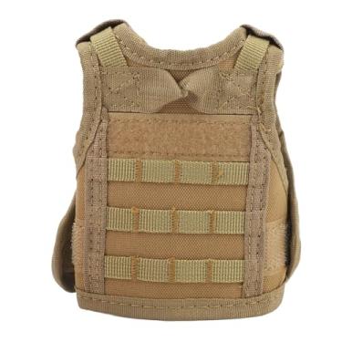 Imagem de Mini Colete de Colete de Creer Nylon Beverage Cooler Suporte Jaqueta de Manga de Garrafa Para Decoração de Cerveja Festas ao ar livre Férias (Cáqui)