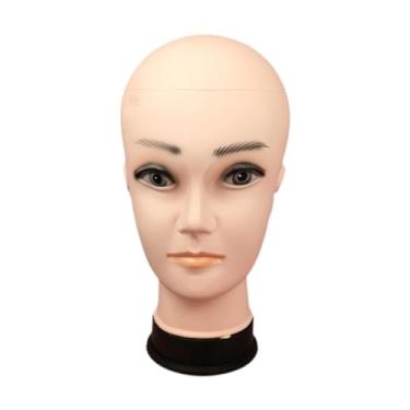 Imagem de Ysyqkn Expositor de Chapéus de Cabeça de Manequim Masculino Careca em PVC