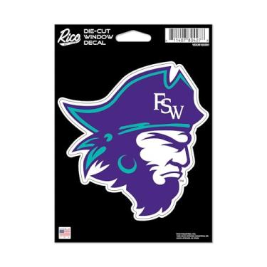 Imagem de Rico Industries NCAA Florida Southwestern State College Buccaneers 12,7 cm x 17,8 cm Decalque de vinil cortado - acessório para carro/caminhão/casa