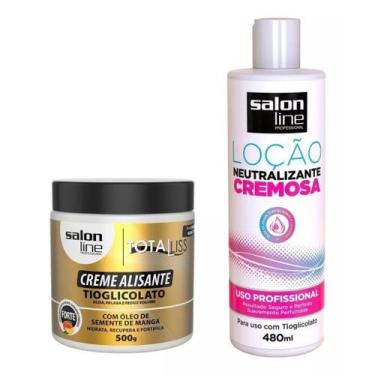 Imagem de Alisante Tioglicolato Manga Forte + Loção Neutralizante Cremosa Salon 
