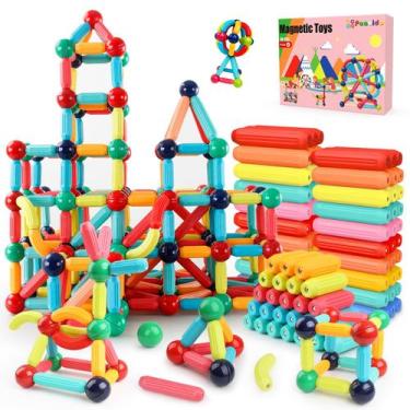 Imagem de Blocos de construção magnéticos Paaxido STEM Learning Toys 3+