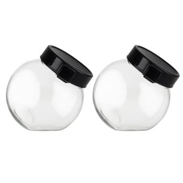 Imagem de Kit 2 Pote Baleiro Plastico Tampa Abre Fácil 1450ml Multiuso Mantimentos (Preto)