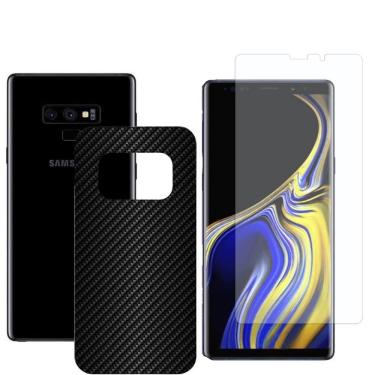 Imagem de Película Hidrogel + Adesivo Fibra De Carbono Para Samsung Galaxy Note 9 - Preta