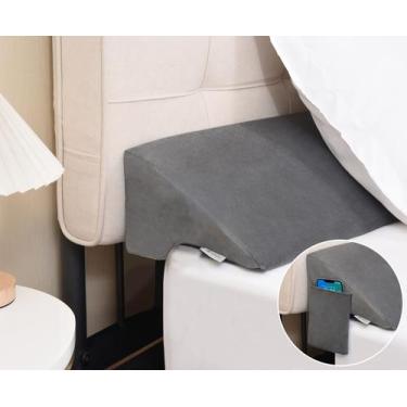 Imagem de Almofada Bed Wedge Vekkia Queen para cabeceira Gap Filler Grey