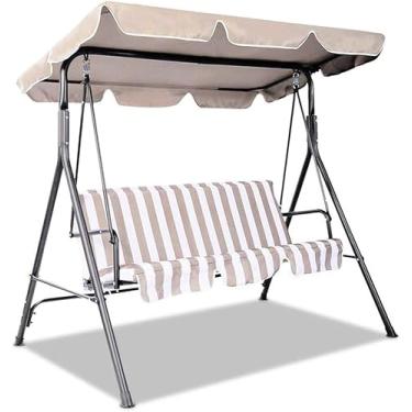 Imagem de Cópia De Substituição Para Assento De Balanço 2 & 3 Lugares Tamanhos De Capa De Rede Top Garden Outdoor, Beige, 190x132cm(75x52'')